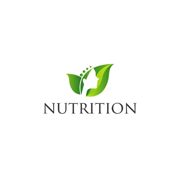 Cheveux Beauté Nutrition Logo Design — Image vectorielle