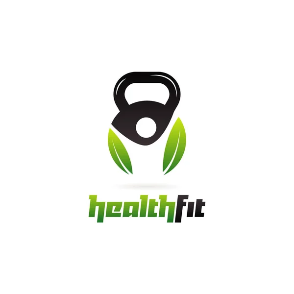 Health Fit Logo Symbol — Stock Vector