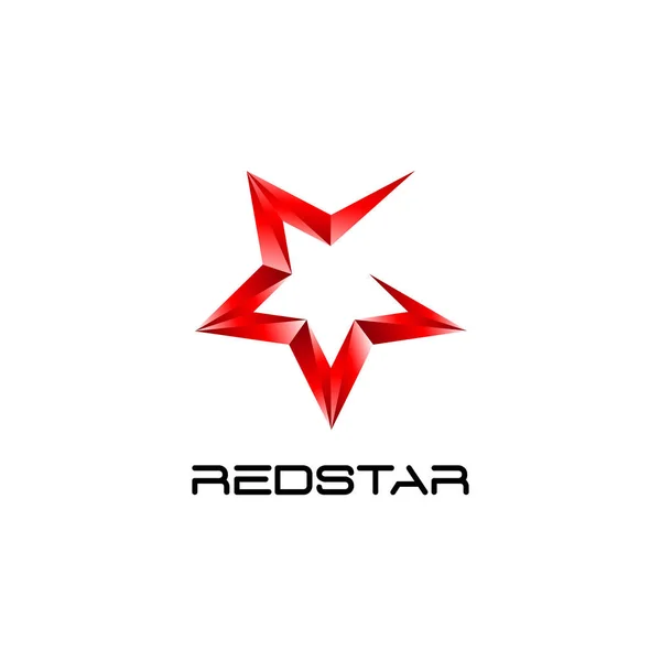 Parlak kırmızı yıldız Logo sembol simge