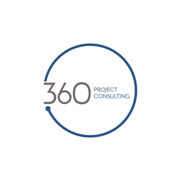 360 Símbolo Logotipo Consultoría — Vector de stock