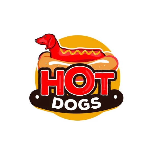 Hot Dogi Logo Symbol Ikonę — Wektor stockowy