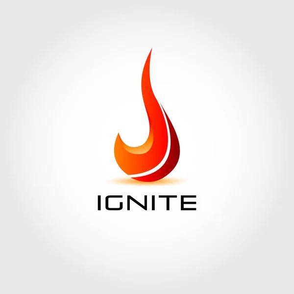 Ignite Fogo Logotipo Símbolo Modelo —  Vetores de Stock