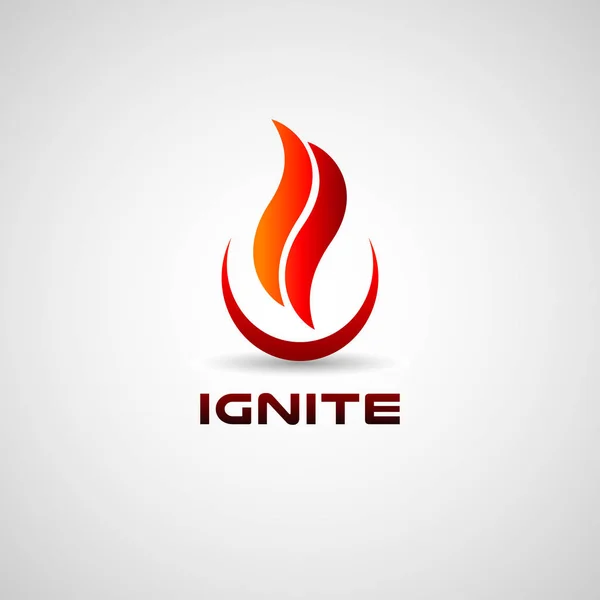 Ignite Logo Szimbólum Ikon — Stock Vector