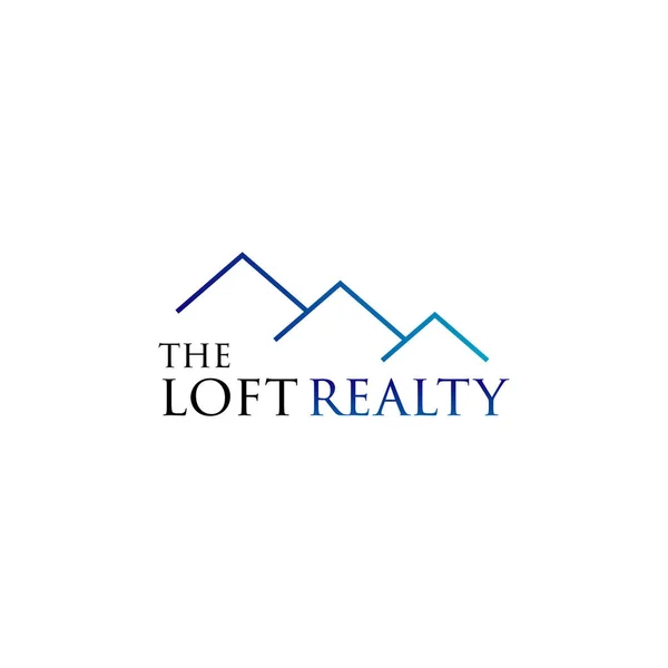 Sotão Realty Logotipo Símbolo Design — Vetor de Stock