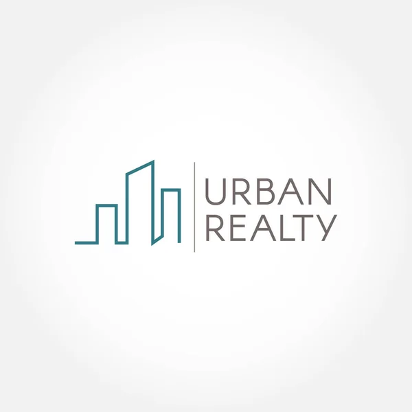Urbano Realty Logotipo Sinal Símbolo — Vetor de Stock