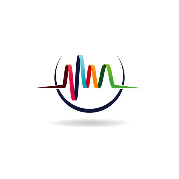 Soyut renkli ses Wave logosu