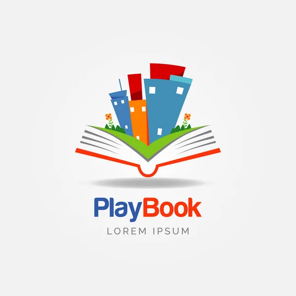Kitap Eğitim Logo işareti sembol simge oynamak