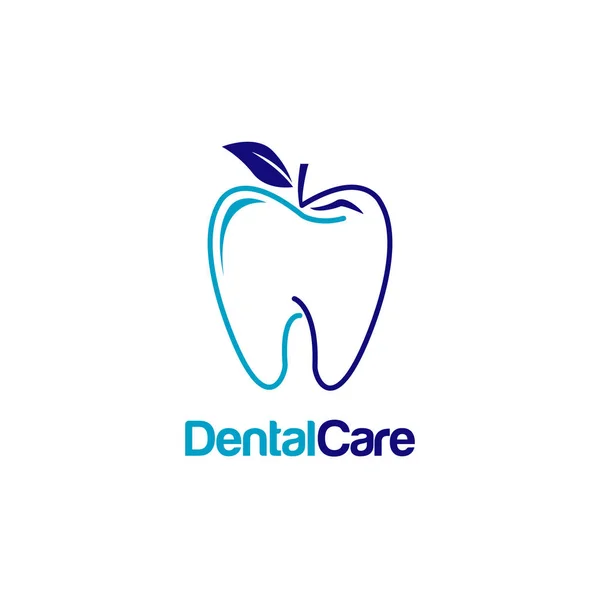 Οδοντιατρική Δόντια Apple Σχήμα Λογότυπο Σήμα Σύμβολο Εικονίδιο — Διανυσματικό Αρχείο