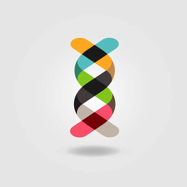 Renkli Dna şerit Logo işareti sembol simge