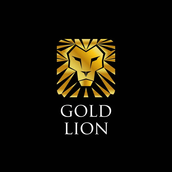 Soyut altın aslan Logo işareti sembol simge