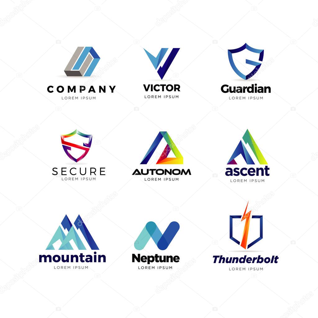 Abstract Colorful Creative  Business Logo Design Template