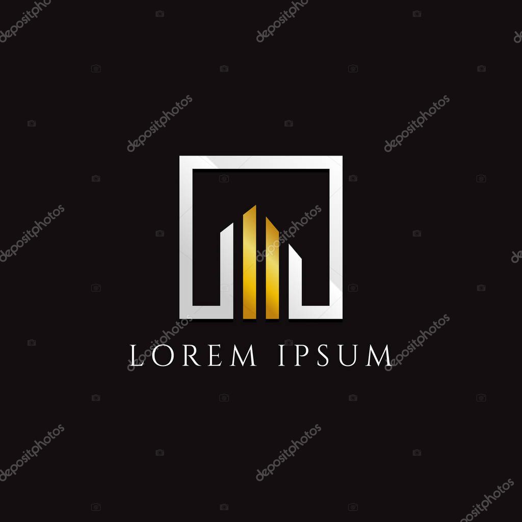 Square Gold-Silver Property Logo