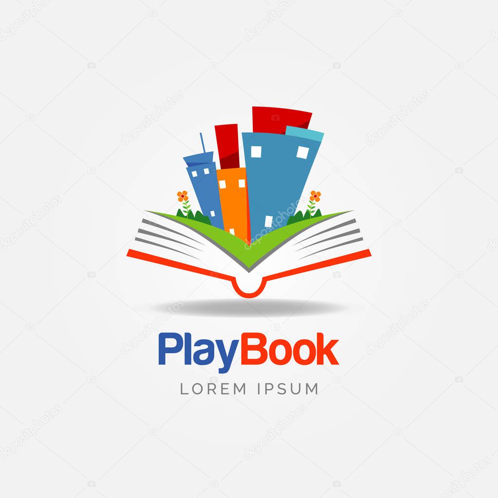 Play Book Education Logo Sign Symbol Icon