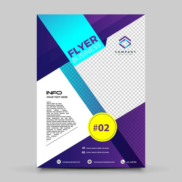 Conception Purple Business Flyer — Image vectorielle