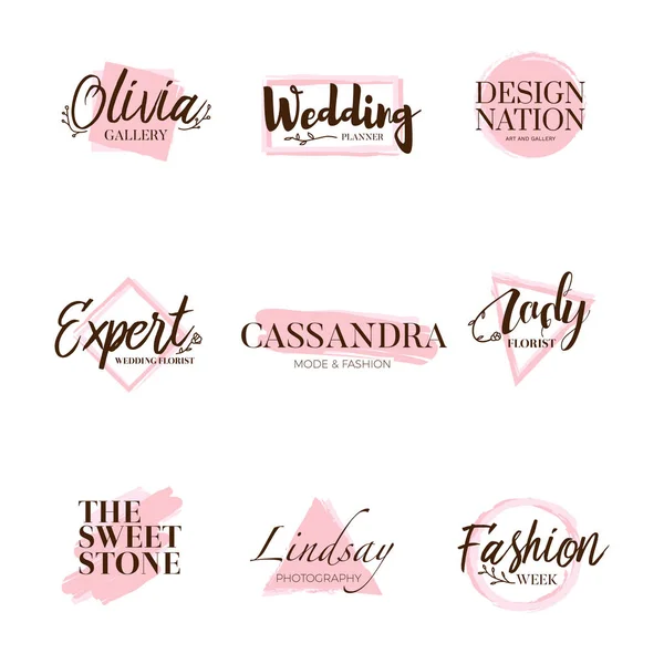 Pembe Fırça Logo Türü Koleksiyonu