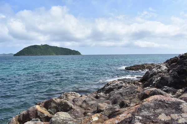 Nam Táj Beach Naplemente Tenger Háttér — Stock Fotó