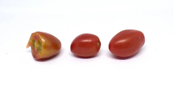 Small Tomatoes White Background — Stock Photo, Image