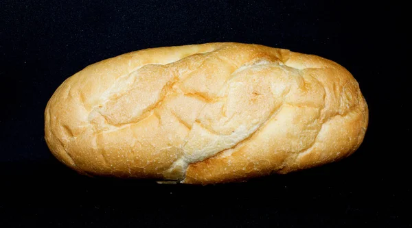 Siyah Arka Plan Popüler Gıda Ekmek — Stok fotoğraf