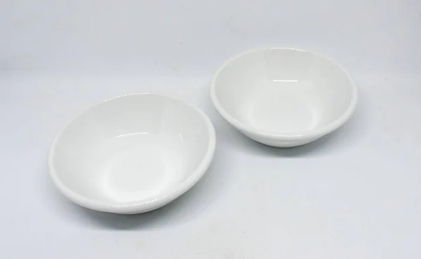 White Porcelain Bowl Background — Stock Photo, Image