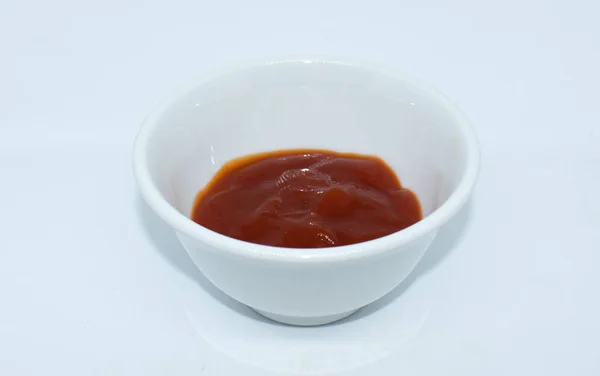 Chilisås Porslinsskål — Stockfoto