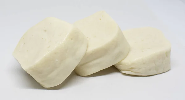 Gelbschwanz Wels Tofu Auf Weißem Hintergrund — Stockfoto