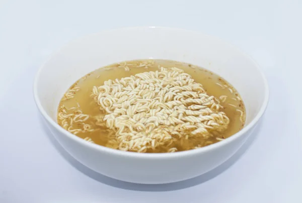 Instant Noodles Bowl White Background — Stock fotografie