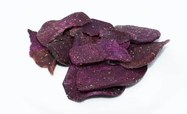 Dried Purple Sweet Potato Background Healthy Fruits Vegetable Food — Stock Photo, Image