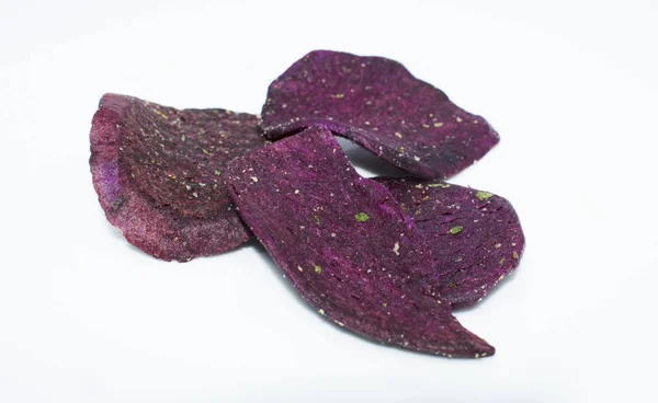 Patata Dulce Púrpura Seca Fondo Frutas Saludables Alimentos Vegetales — Foto de Stock