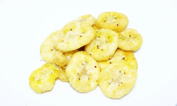 健康的なフルーツ食品にバナナチップを乾燥 — ストック写真