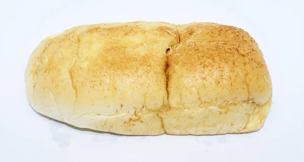 Arka Plan Sağlıklı Fast Food Üzerinde Tatlı Yumuşak Ekmek — Stok fotoğraf