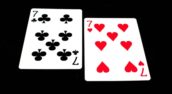 Playing Cards Black Background Game Tool — Stock Photo, Image