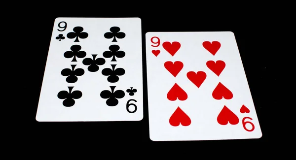 Playing Cards Black Background Game Tool — Stock Photo, Image