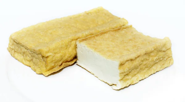 背景黄色豆腐 素食背食 — 图库照片