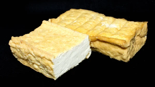 Háttér Vegetáriánus Ételek Igényelhetők Vissza Sárga Tofu — Stock Fotó