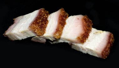 arka plan - Çin popüler gıda üzerinde domuz rostosu