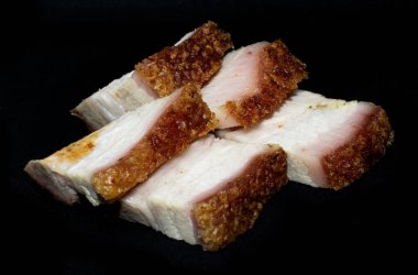 arka plan - Çin popüler gıda üzerinde domuz rostosu