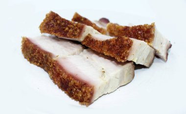 arka plan - Çin popüler gıda üzerinde domuz rostosu