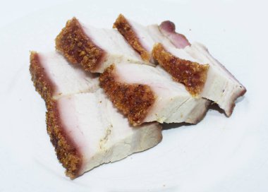 arka plan - Çin popüler gıda üzerinde domuz rostosu