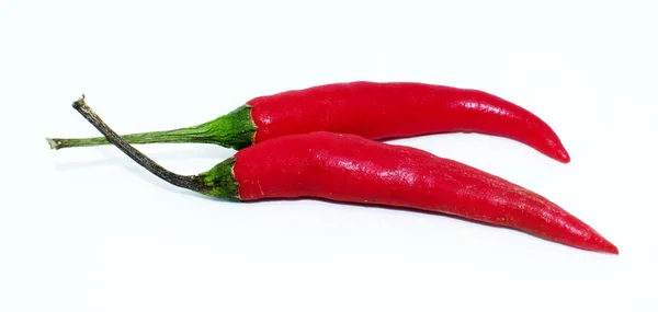 Hot Chilli Bílém Pozadí Populární Ovoce — Stock fotografie