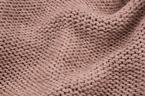 Few Small Beautiful Folds Warm Knitted Bedspread — Stock Photo, Image