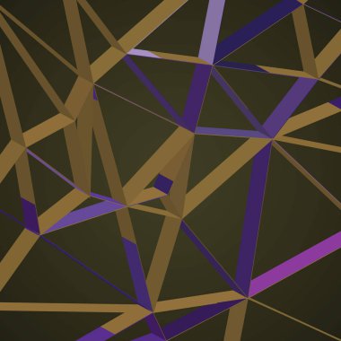 3D soyut geometrik çizgiler