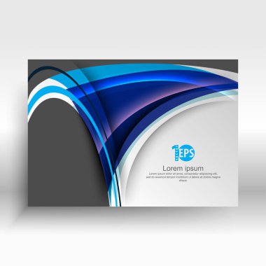 mavi renkli, vektör çizim modern tasarımı ile iş posteri 