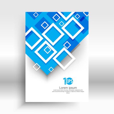 vektör çizim mavi geometrik tasarımlı kartvizit