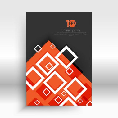 vektör çizim kırmızı geometrik tasarımlı kartvizit