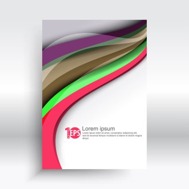iş şablon tasarım renk dalgalı elemanları, vektör çizim ile