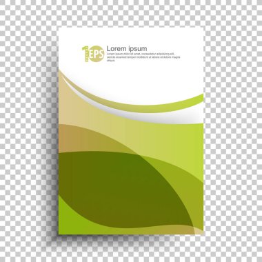 yeşil dalgalar, vektör çizim ile boş kartvizit