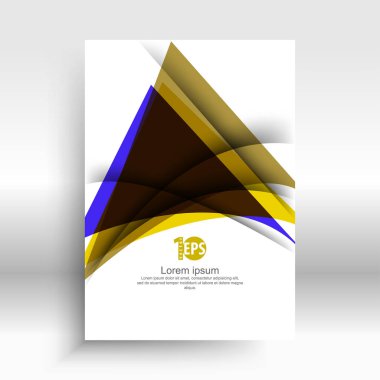 iş şablon renk üçgen, vektör çizim ile