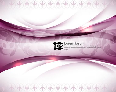 iş broşür tasarımı vektör çizim pembe dalgalı çizgilerle