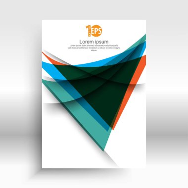 iş şablon renk üçgen, vektör çizim ile