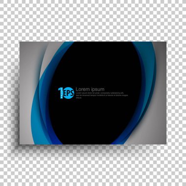 mavi renkli, vektör çizim modern tasarımı ile iş posteri 